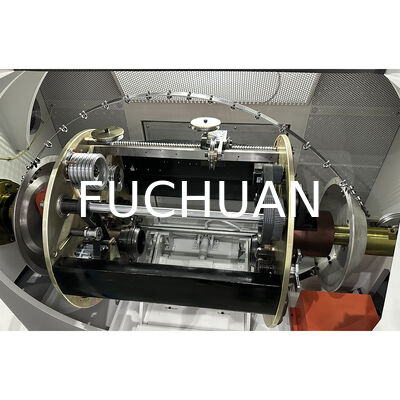 Tipo de rolamento da máquina de agrupamento de torção dupla durável haste polida que atravessa o comprimento ajustável da configuração produzindo fio trançado